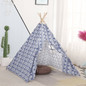 1.35/1.65m Children Kids Play Tent Foldable Portable Cotton Hemp Pyramid Playhouse Indoor Outdoor