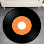 Vinyl Record Printed Soft Fabric Round Floor Mat Carpet Room Area Bedroom Rug Seat Cover Door Rugs