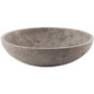 Conor Beige Round Marble Bathroom Vanity Countertop Guest Towel, Organizer Tray
