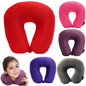 Memory Foam Particles U Shape Neck Head Rest Pillow Car Flight Travel Soft Nursing Cushion