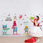 Happy Animals Small Partner Children Room Warm Bedroom Bedside Kindergarten Wall Stickers 60 * 90CM