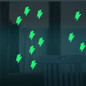 Honana DX-167 12PCS 7X8CM Fluorescent Glow Amazing Lightning Wall Sticker Home Bedroom Decor