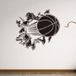 Honana 3D Removable Vinyl Wall Sticker Basketball Busting Through Wall Decal PVC Art Decor For Basket Fans & Boys Bedroom Decoration