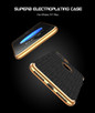 Gold Black Thin case for iphone 6 6s 7 7plus Case For Apple iPhone 7 Cover with Logo Hole