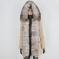BLUENESSFAIR 2020 Waterproof Long Parka Real Fur Coat Natural Fox Fur Collar Hood Outerwear Winter Jacket Women Warm Streetwear