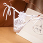 Women's Sexy Underwear Lace Flower Panties Transparent Floral Bow Soft Briefs Sexy Lingerie Panties For Sex Lace Thong Panty