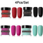 14/8/6/4pcs Dipping Nail Powder Kits Nude  Dip Nail Glitter Powder Luminous Matte Gradient  Pigment Dust Sequins
