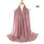 women plain bubble chiffon scarf hijab wrap printe solid color shawls headband muslim hijabs scarves/scarf 47 colors