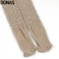 BONAS Summer Fishnet Diamond Pantyhose Women Sexy Fashion Shiny Net Tights Female Slim Rhinestone Mesh Nylon Stockings Tights