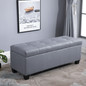 Circlelink Rectangular Ottoman Storage Tufted Bench Lift Top Trunk Light Gray