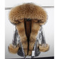 MaoMaoKong natural real fox fur Jacke coat Real Fox Fur Collar Cuff Hooded Coat Short Parka Long Camouflage winter jacket