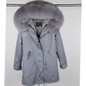 MaoMaoKong natural real fox fur Jacke coat Real Fox Fur Collar Cuff Hooded Coat Short Parka Long Camouflage winter jacket