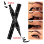 Eyeliner Pencil With Stamp Waterproof Makeup Women Eye Liner Pencil Black Liquid Eye Liner Double-head Eye Liner Pencil