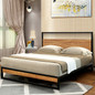Twin Size Metal Frame Bed Platform Wooden Slat Support with Headboard