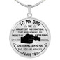 To My Dad Luxury Necklace, Father's Day Gift, Best Gifts For Dad, Birthday Gifts For Dad 241SO
