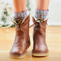 Women Winter Comfort Flat Lace-Up Ankle Boots
