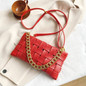 Weave Design PU Leather Crossbody Bags For Women 2020 Luxury Solid Color Shoulder Handbags Chain Cross Body Bag baguette bag