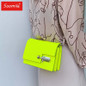 2020 New Ladies Evening Bag Woman Solid Color Pu Leather Chain Crossbody Bag Fashion Simple Lady Handbag Shoulder Bag For Women