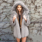 Hight Quality Winter Women Faux Fur Coat Thicken Warm Fur Long Hooded Overcoat Loose Casual Female Fur Mink Parka Jacket Outwear