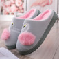 Winter House Fur Slippers Women Warm Cotton Shoes Cute Cartoon Hedgehog Unicorn Indoor Bedroom Non-slip Ladies Furry Slides