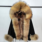 LaVelache 2020 Long Parka Real Fur Coat Winter Jacket Women Natural Real Fox Fur Coats Outerwear Streetwear Casual Oversize New