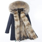 LaVelache 2020 Long Parka Real Fur Coat Winter Jacket Women Natural Real Fox Fur Coats Outerwear Streetwear Casual Oversize New