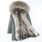 LaVelache 2020 Long Parka Real Fur Coat Winter Jacket Women Natural Real Fox Fur Coats Outerwear Streetwear Casual Oversize New