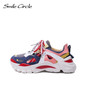 Smile Circle Fashion Chunky sneakers Women shoes Flat Platform Sneaker Lace-up casual Shoes Thick bottom 6cm Ladies Sneaker