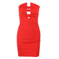 MIOFAR Women Sexy Backless Sleeveless Summer Strapless Hollow Out Bodycon Club Party Dress Elegant Fashion Lady Dress