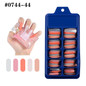 Lamemoria 100/500pcs/opp/box Fake Nails Coffin Nail Tips Press on Nails Natural Clear Long Ballerina DIY False Nail Full Cover