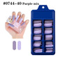 Lamemoria 100/500pcs/opp/box Fake Nails Coffin Nail Tips Press on Nails Natural Clear Long Ballerina DIY False Nail Full Cover