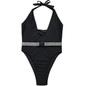 One Piece Swimsuit 2021 Sexy Black Swimwear Women Halter Push Up Bodysuit Monokini Bathing Suits Summer Beach Wear Swimming Suit