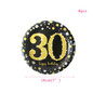 Black Gold Party 30 40 50 60 Years Birthday Party Disposable Tableware 30th 40th 50th Adult Birthday Party Decorations Supplies