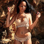 Solid crochet Shell tassels bikini Brazilian