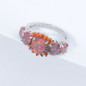 Cyanic Orange Fire Opal Ring