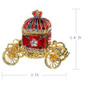 Hand Painted Trinket Box Enameled Crown Pumpkin Carriage