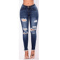 Women Stretch Ripped Distressed Skinny High Waist Denim Pants