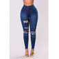 Women Stretch Ripped Distressed Skinny High Waist Denim Pants