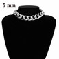 Punk Miami Cuban Choker Necklace Collar Statement Hip Hop Big Chunky Aluminum Gold