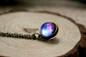 Galaxy Planet Pendant Dome Necklace