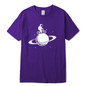 Men tshirt 100% cotton short sleeve funny tshirts space design