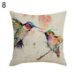 Hummingbird Flower Linen Throw Pillow Case Cushion Cover Sofa Bed Home Decor