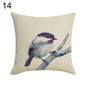 Hummingbird Flower Linen Throw Pillow Case Cushion Cover Sofa Bed Home Decor