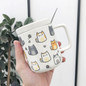 400ML Personality Creative Cat Ceramic Cup Cartoon Cute with Lid and Spoon