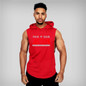Men Bodybuilding Stringer Hoodie Tank top Workout Singlet Fitness Sleeveless Shirt