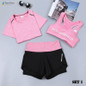 Sportswear for Women Sports Bra High Waist Three Piece Yoga Set Fitness Clothing Gym Workout
