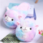 Cute Alpaca Home Women Fur Slippers Winter Warm Plush Furry Slippers