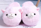 Cute Alpaca Home Women Fur Slippers Winter Warm Plush Furry Slippers