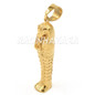 Hip Hop Stainless Steel Gold Egyptian King Tut Mummy Pendant W Cuban Chain / Ankh Ring
