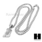 MENS HIP HOP JESUS FACE CZ PENDANT 24" CUBAN NECKLACE N023